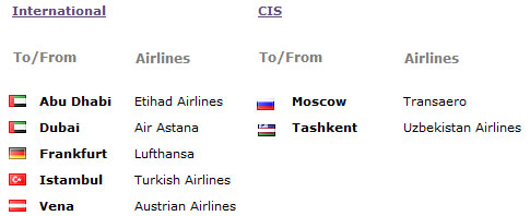 Astana Flights